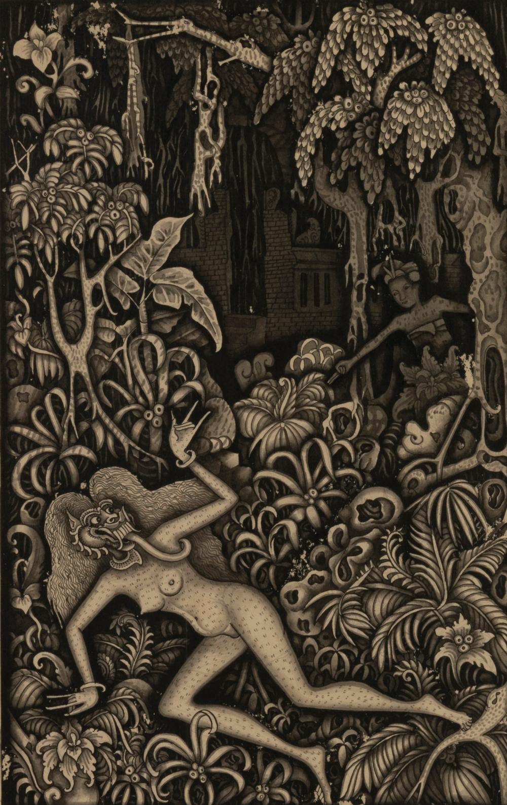 Balinese School 20th Century | Warding off Evil Spirits (Mid 20th ...