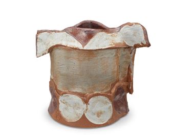 A glazed stoneware vessel - Rudy Autio