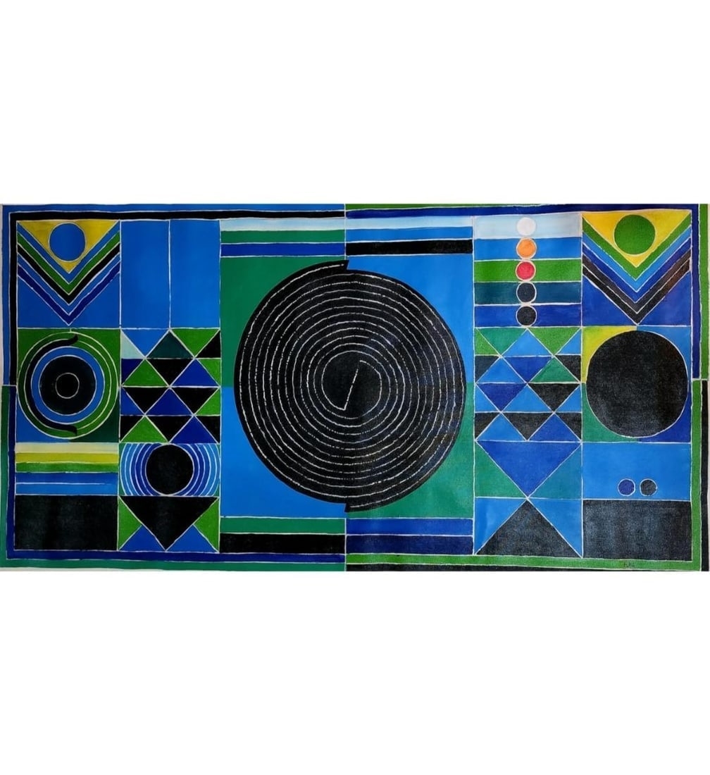 Artwork by Sayed Raza, Acrylic On Canvas Painting, Made of Acrylic On Canvas