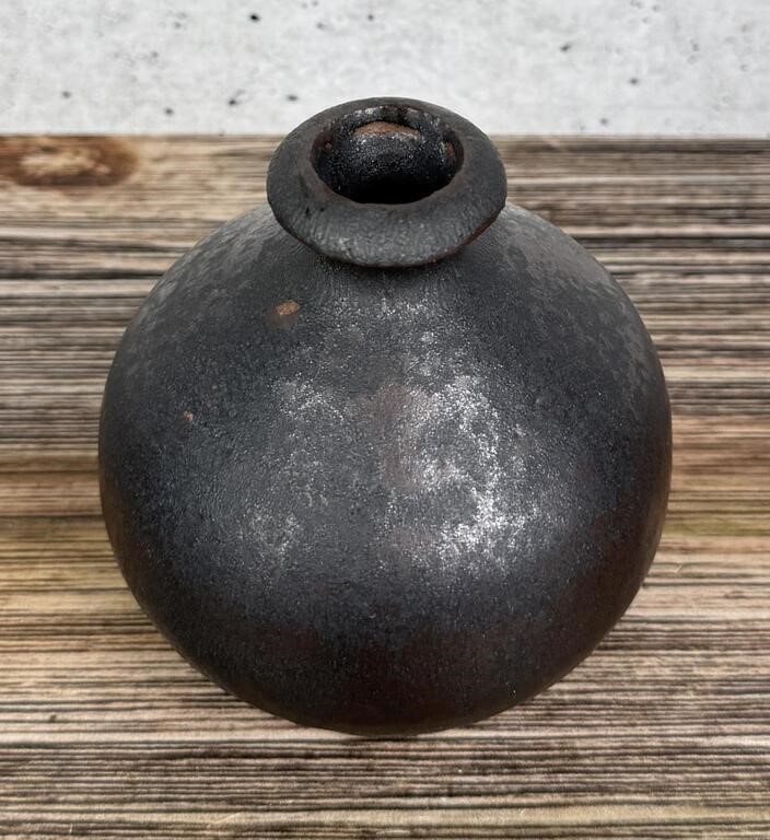 Artwork by Monte Dolack, Monte Dolack Montana Studio Pottery Weed Pot, Made of Pottery