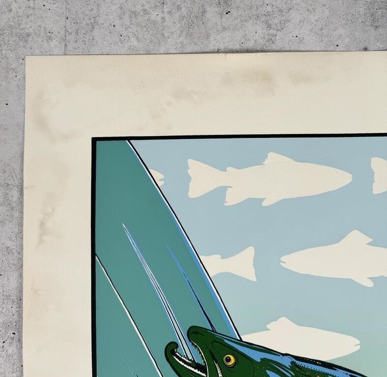 Artwork by Monte Dolack, Moby Trout Print