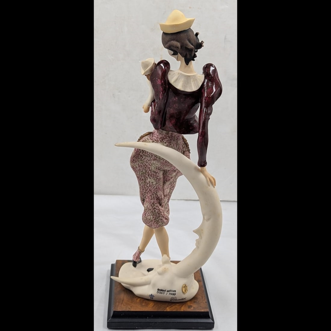 Artwork by Giuseppe Armani, Lady Clown With Puppet, Made of Figurine