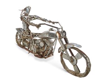Ghostrider motorcycle sculpture - Stanton Segner