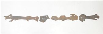 Four iron animal silhouettes - Jean Touret
