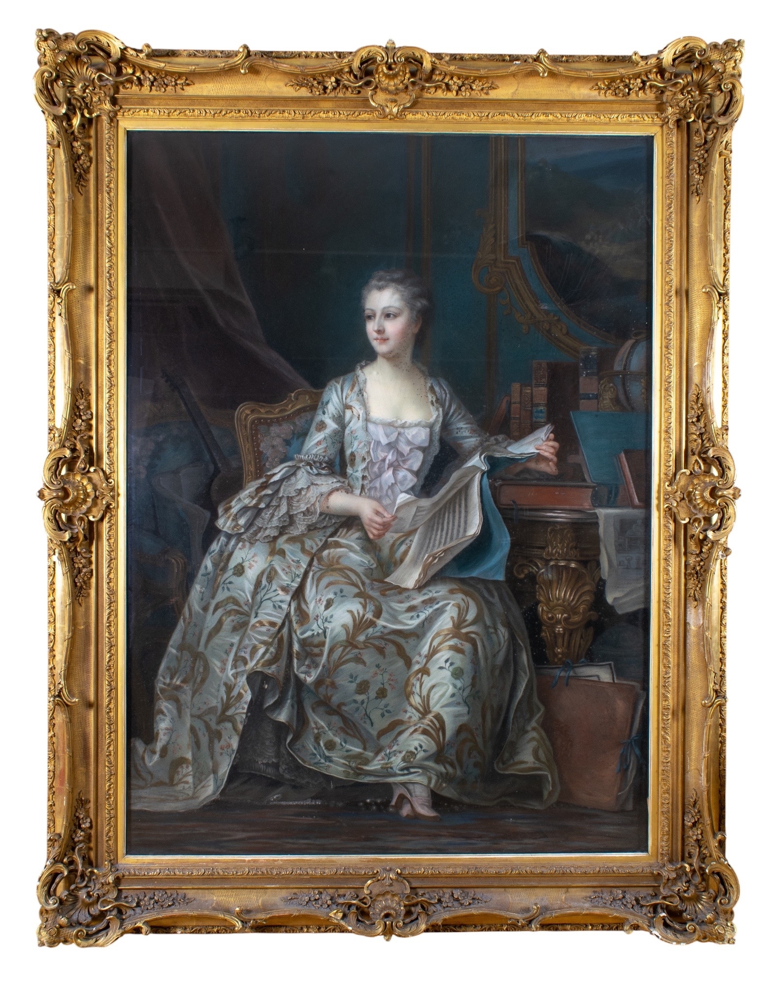 Maurice Quentin de La Tour | Madame de Pompadour in her Study | MutualArt