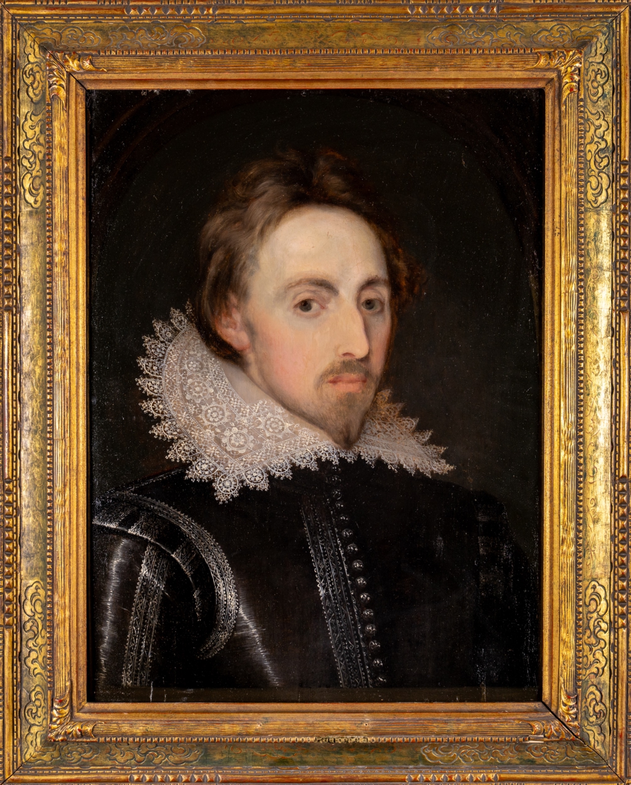 Artwork by William Larkin, Portrait of a Gentleman, Made of Oil On Panel