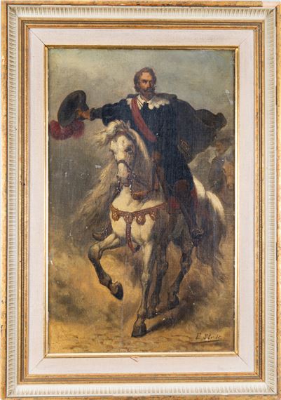A mounted cavalier - Eugene Siberdt