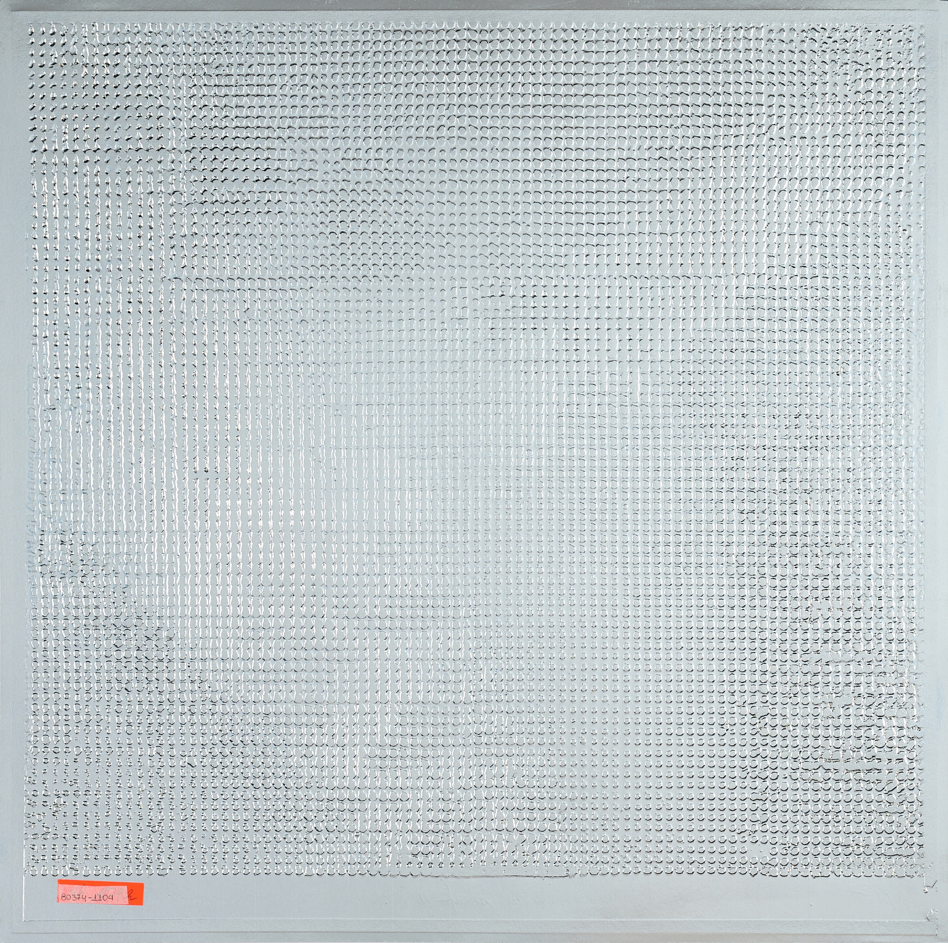 Artwork by Heinz Mack, Lichtschraffur, Made of Embossing On Aluminium Card