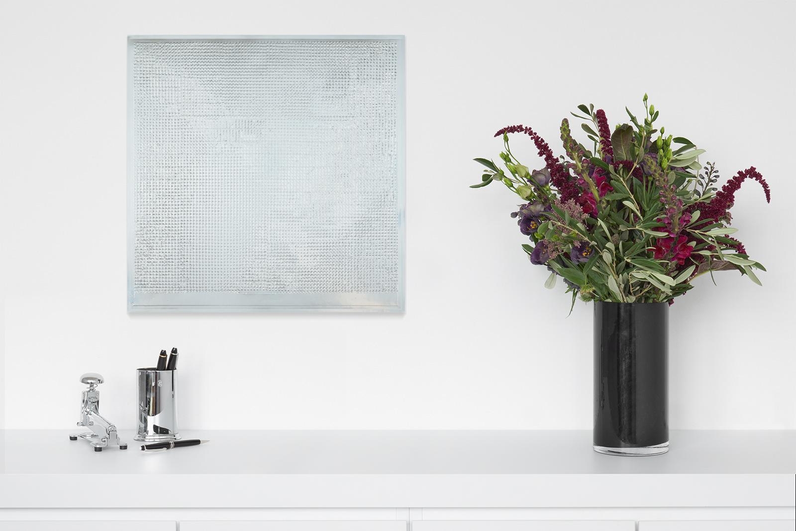 Artwork by Heinz Mack, Lichtschraffur, Made of Embossing On Aluminium Card