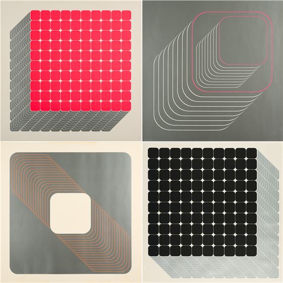 Mixed Lot of 4 Prints by Thomas Lenk, 1971