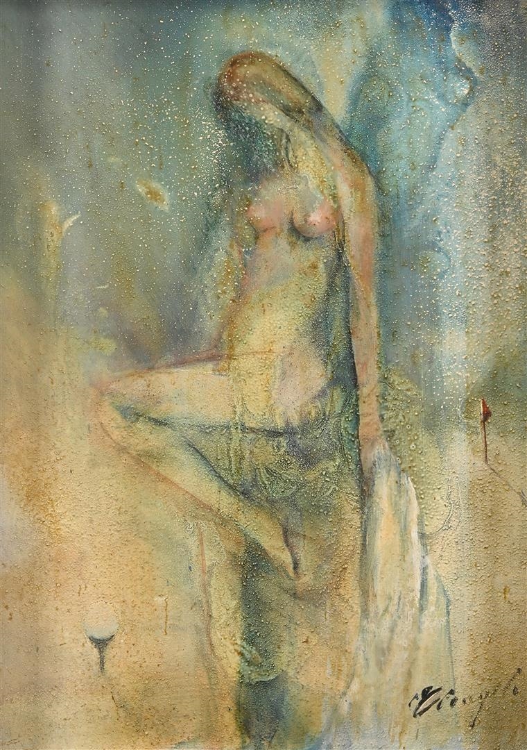 Artwork by Miriam Vleugels, Nymphe, Made of mixed media on painter's board
