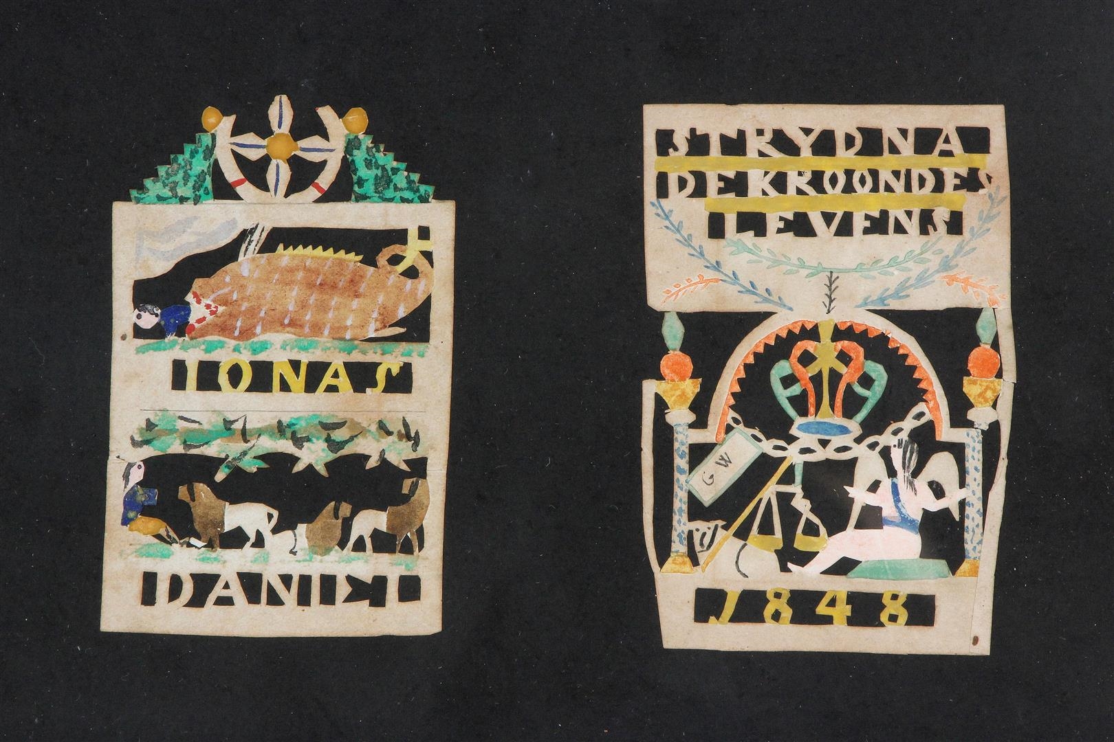 Artwork by Jan de Prentenknipper, Jonas - Daniel, Made of clippings