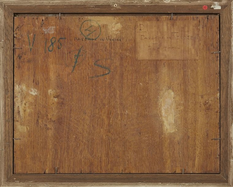 Artwork by Ernest Germain Vauthrin, Landscape of Vendée, Made of Oil On Panel