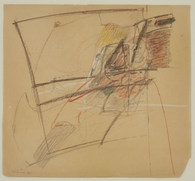 Artwork by Albert Bitran, Untitled, Made of Charcoal And Pastel