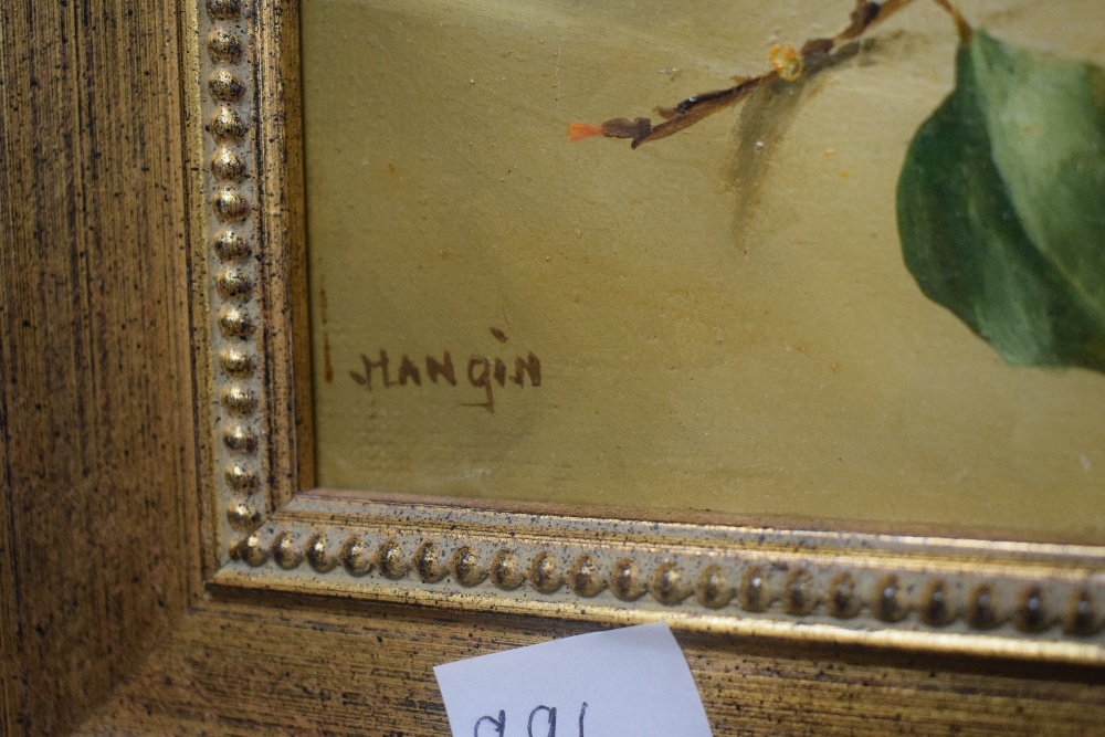 Artwork by Charles Mangin, still life study, lemons in a green glazed bowl, Made of Oil On Canvas