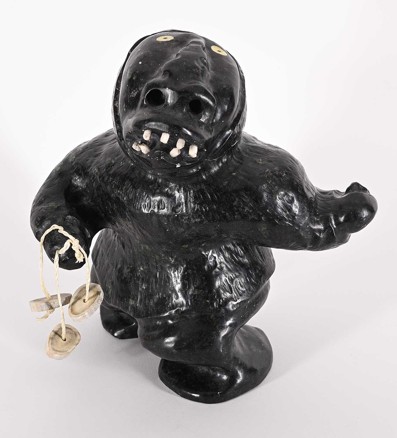 Wayne Puqiqnak | Untitled - Inuit Warrior with Bolas | MutualArt
