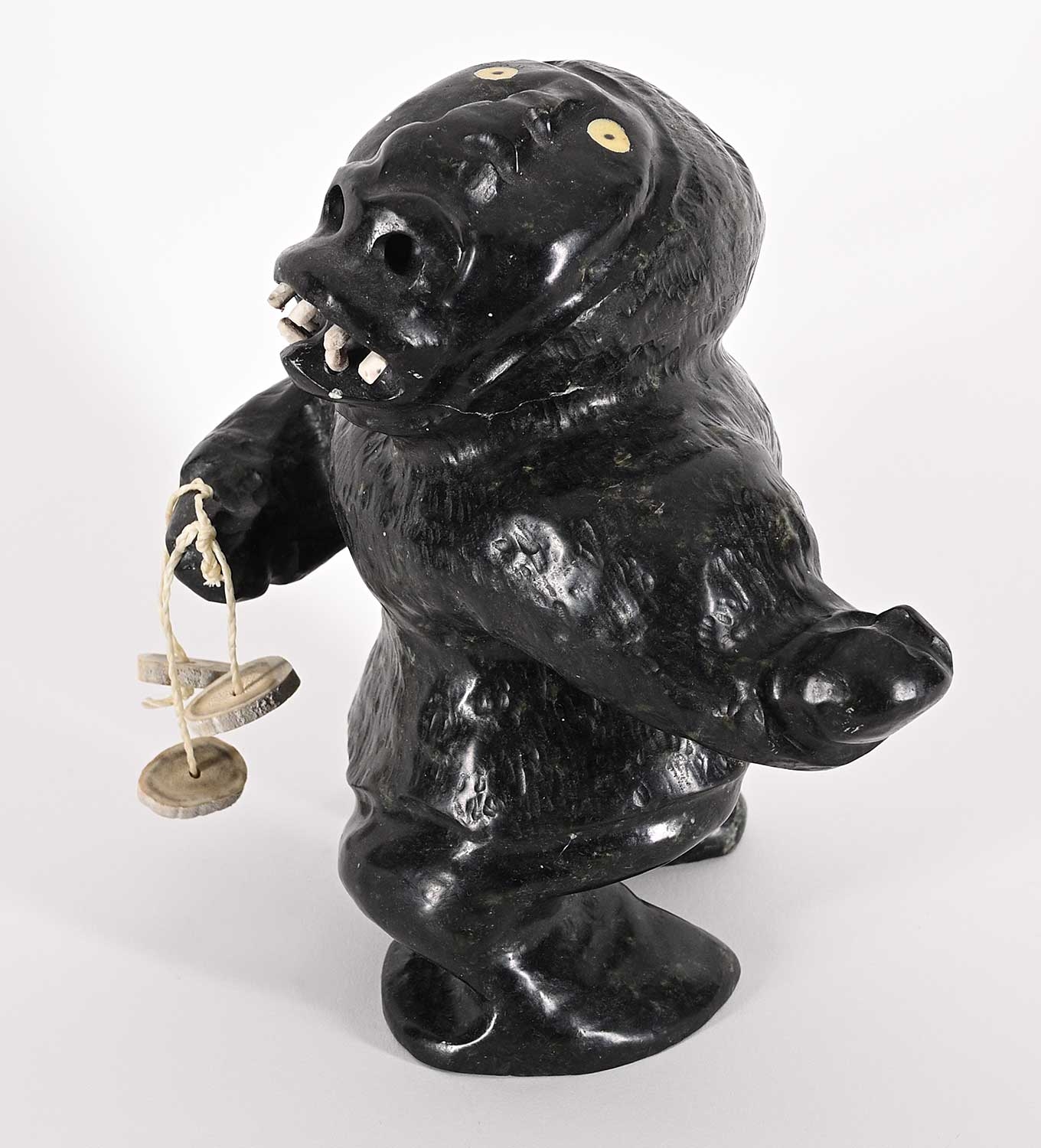 Wayne Puqiqnak | Untitled - Inuit Warrior with Bolas | MutualArt