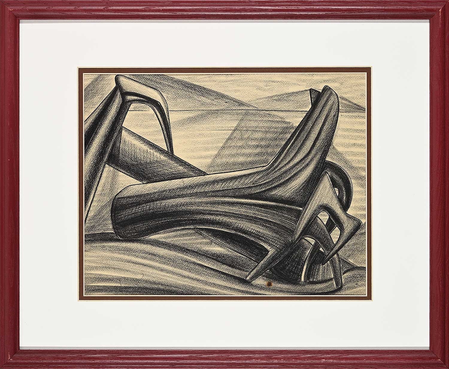 Artwork by Clifford Foard Robinson, Untitled - Forms in Sand, Made of Graphite On Paper