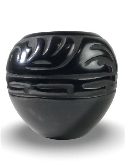 Signed Native American Santa Clara Blackware - Santa Clara Pueblo