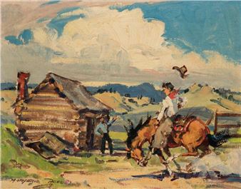 Untitled Western Scene - Marjorie Jane Reed