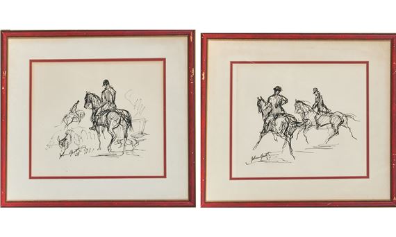 John Groth | Equestrian Studies; a pair (1967) | MutualArt