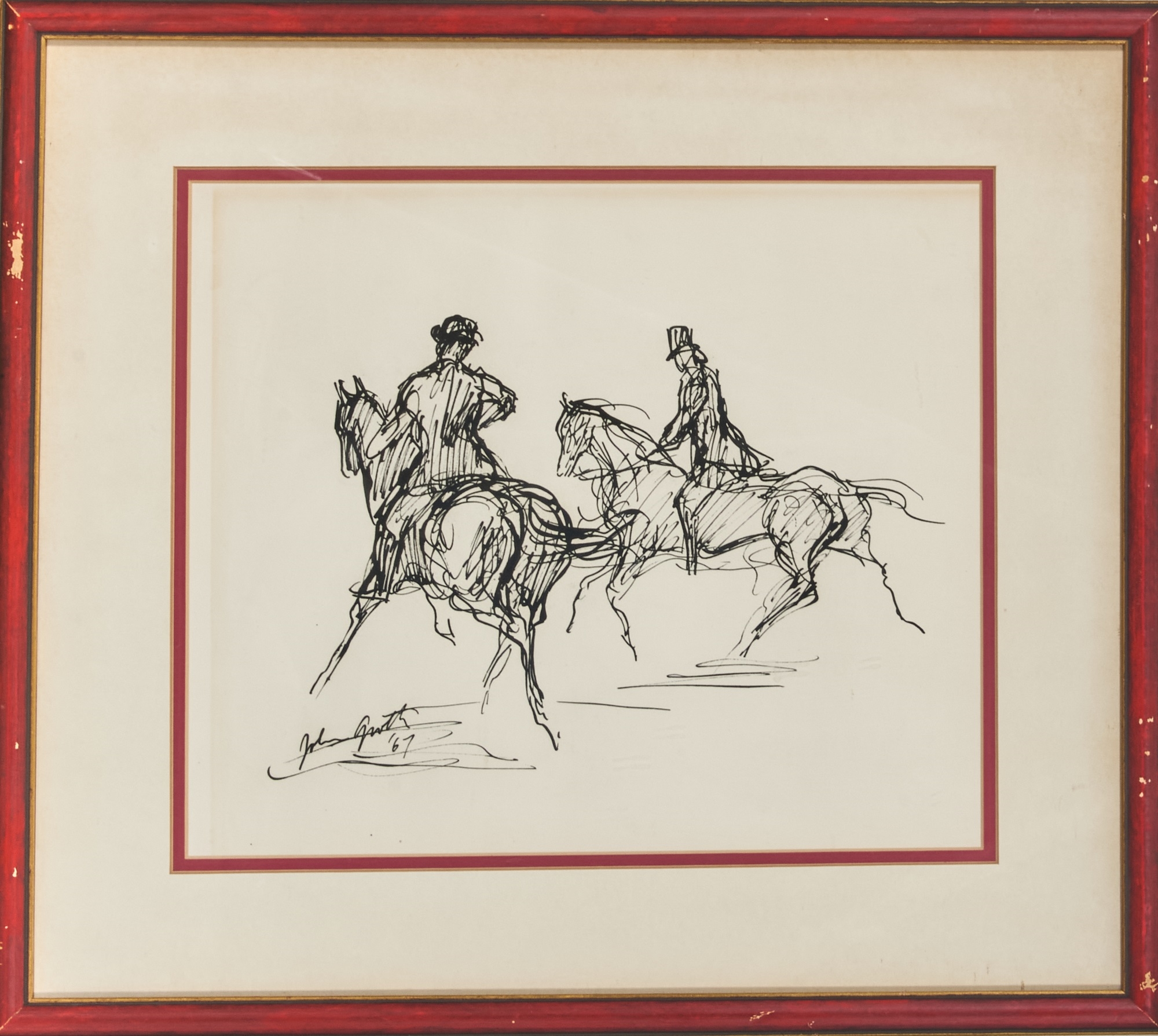 John Groth | Equestrian Studies; a pair (1967) | MutualArt