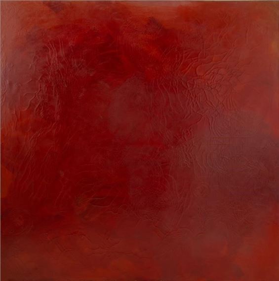 Red Painting Continuation - Suzan Frecon