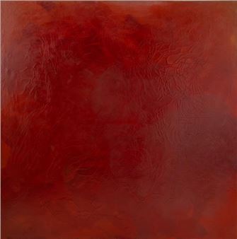 Red Painting Continuation - Suzan Frecon