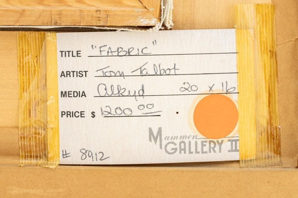 Artwork by Tom Talbot, Fabric, Made of Oil On Canvas