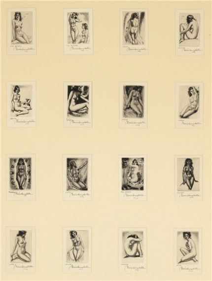 Group of Sixteen Female Nudes - Morris Henry Hobbs