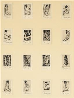 Group of Sixteen Female Nudes - Morris Henry Hobbs