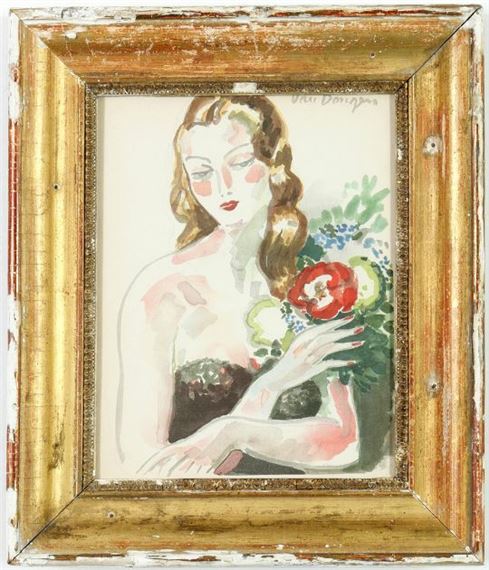 Kees van Dongen、超希少画集より、新品額装付、絵画 Kees van Dongen、NU ASSIS、希少画集画、状態良好 Kees Van