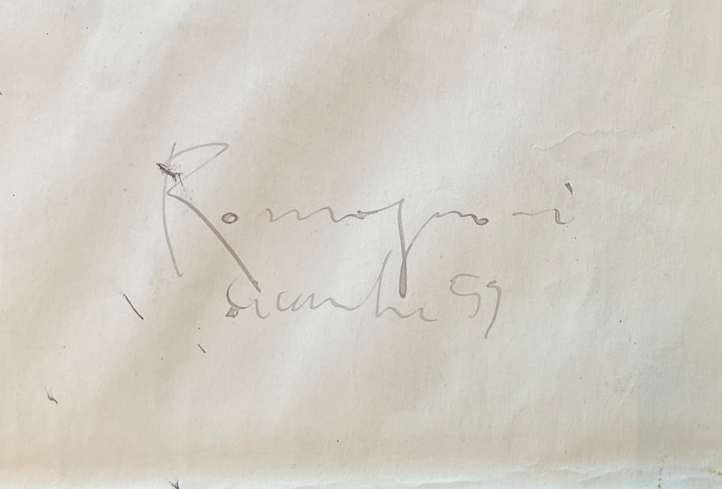 Artwork by Bepi Romagnoni, Per la forma degli alberi (di Sanesi, Made of pastel on paper