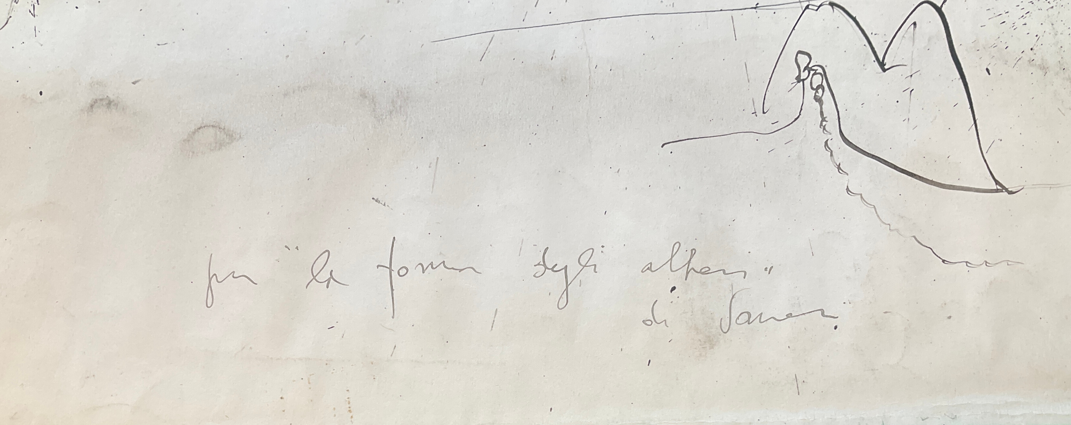 Artwork by Bepi Romagnoni, Per la forma degli alberi (di Sanesi, Made of pastel on paper