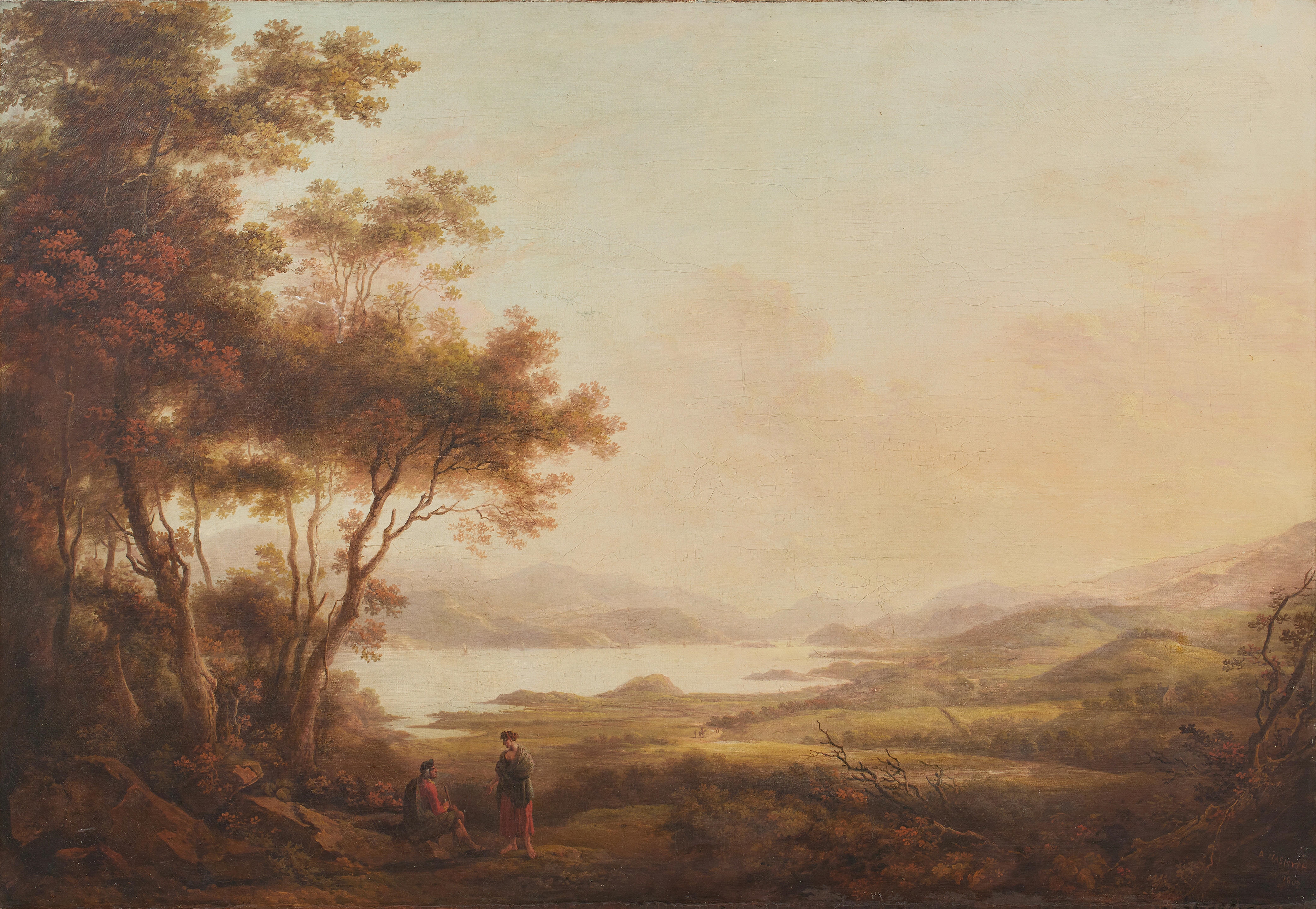 Alexander Nasmyth | Four views of the lands surrounding Stonefield ...