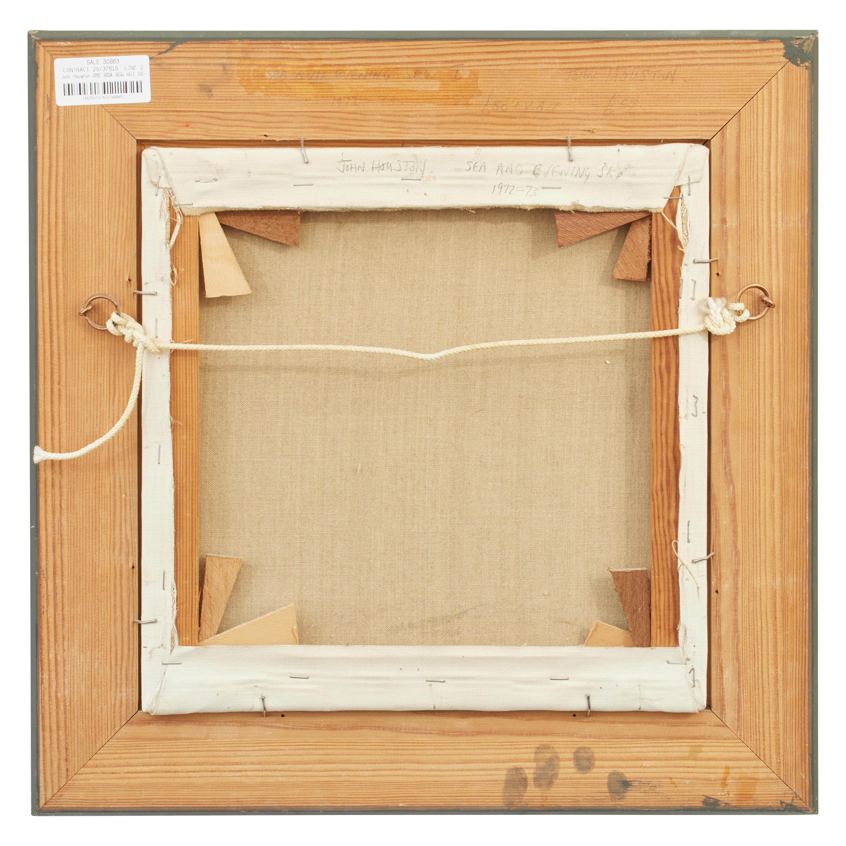 Artwork by John Houston, Sea and Evening Sky, Made of oil on canvas