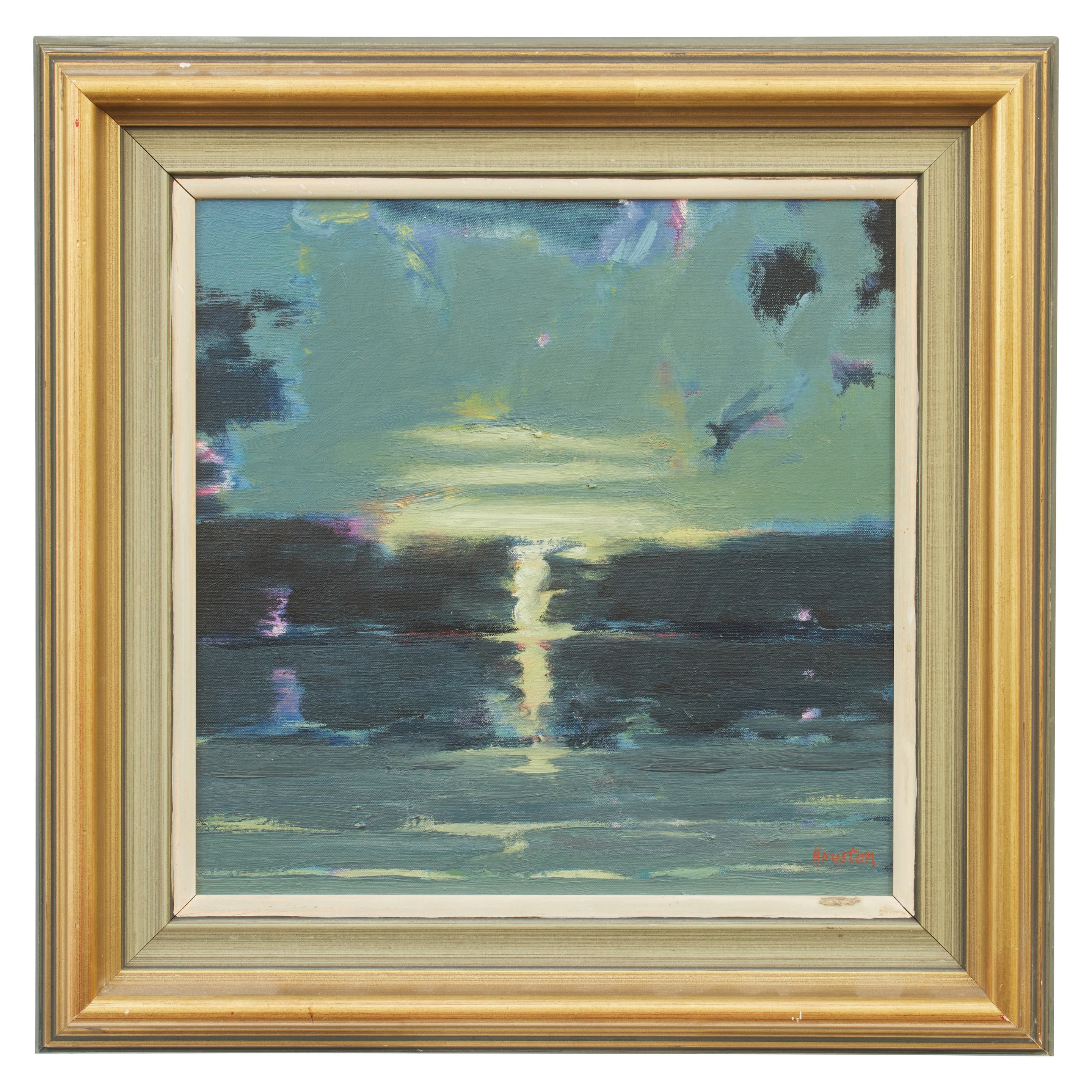 Artwork by John Houston, Sea and Evening Sky, Made of oil on canvas