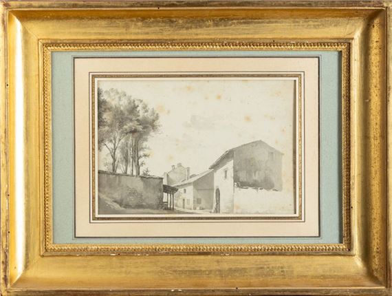 View of dwellings in the village of Ambérieux by Claude Victor  de Boissieu, 7 octobre 1820