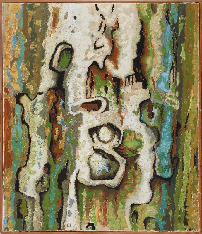 Artwork by Paul Henning Kerber, Granbark, Made of Olie Pã¥ Lã¦Rred