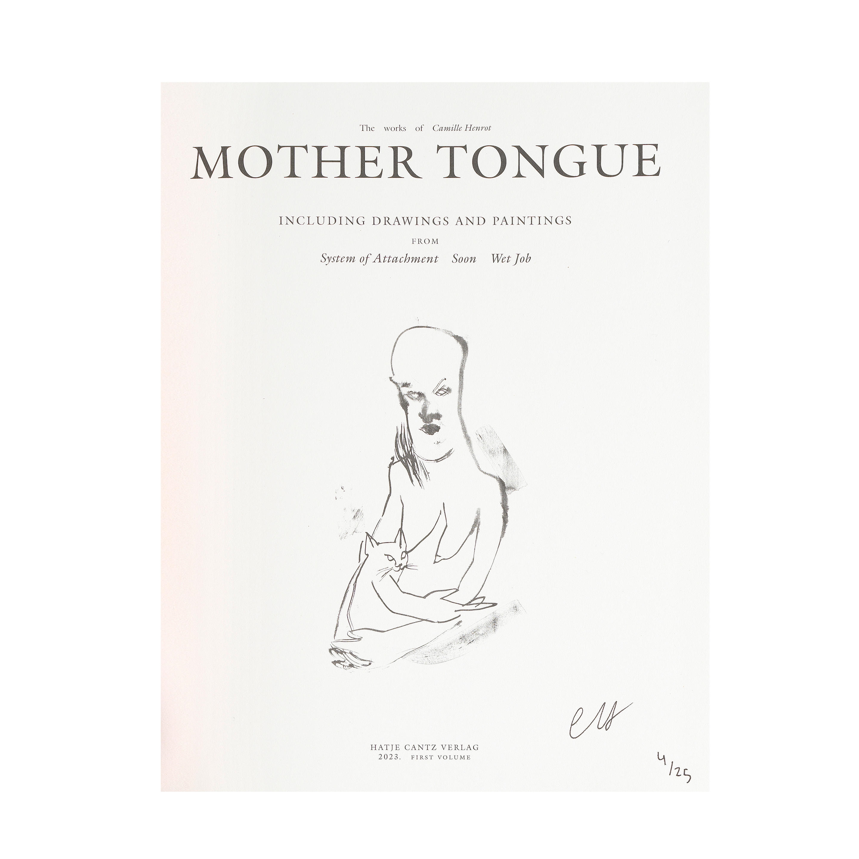 Artwork by Camille Henrot, Mother Tongue, Made of watercolour and acrylic hand-colouring to the linen cover