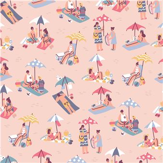 Sara Maese is creating an entire universe out of simple forms and lovely warm colours