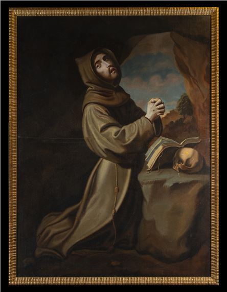 Saint Francis of Assisi in Prayer by Francisco de Zurbarán, 17th century