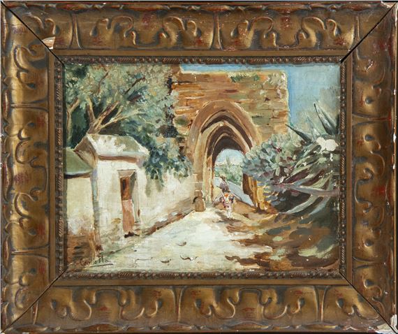 Landscape with a Figure on Horseback - Cecilio Pla y Gallardo