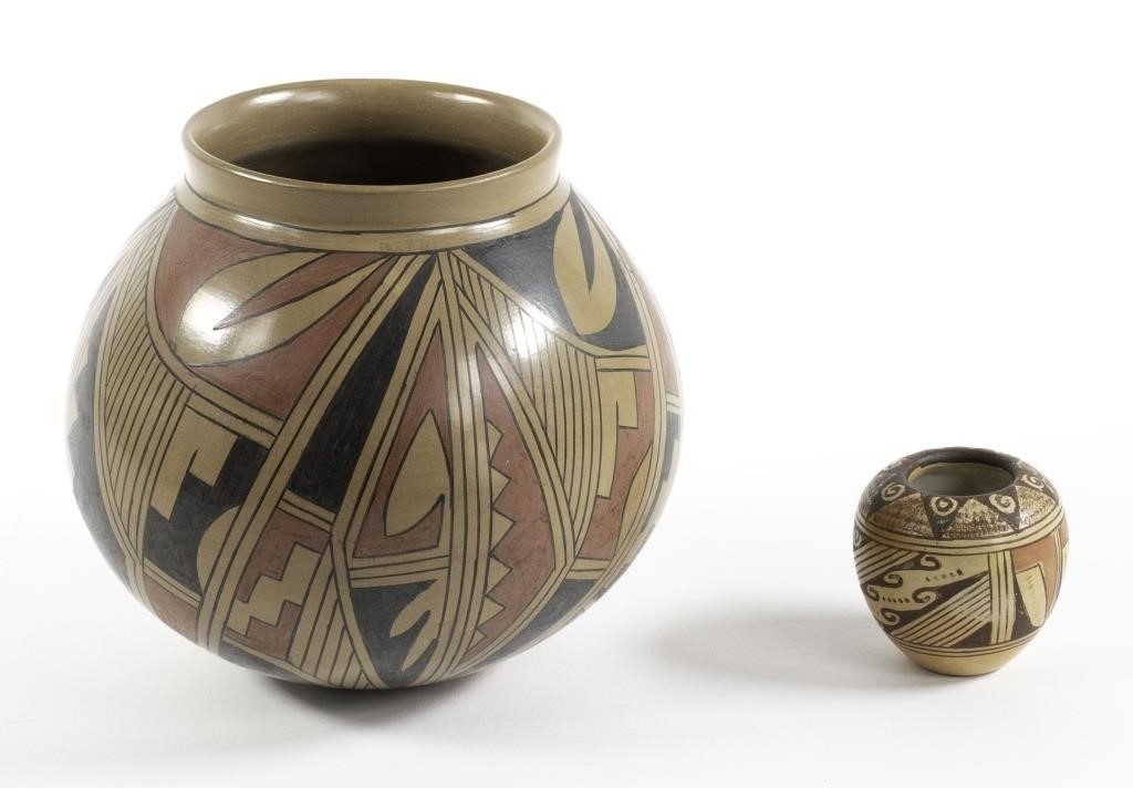 Beth Sakeva | polychrome miniature pottery jar | MutualArt
