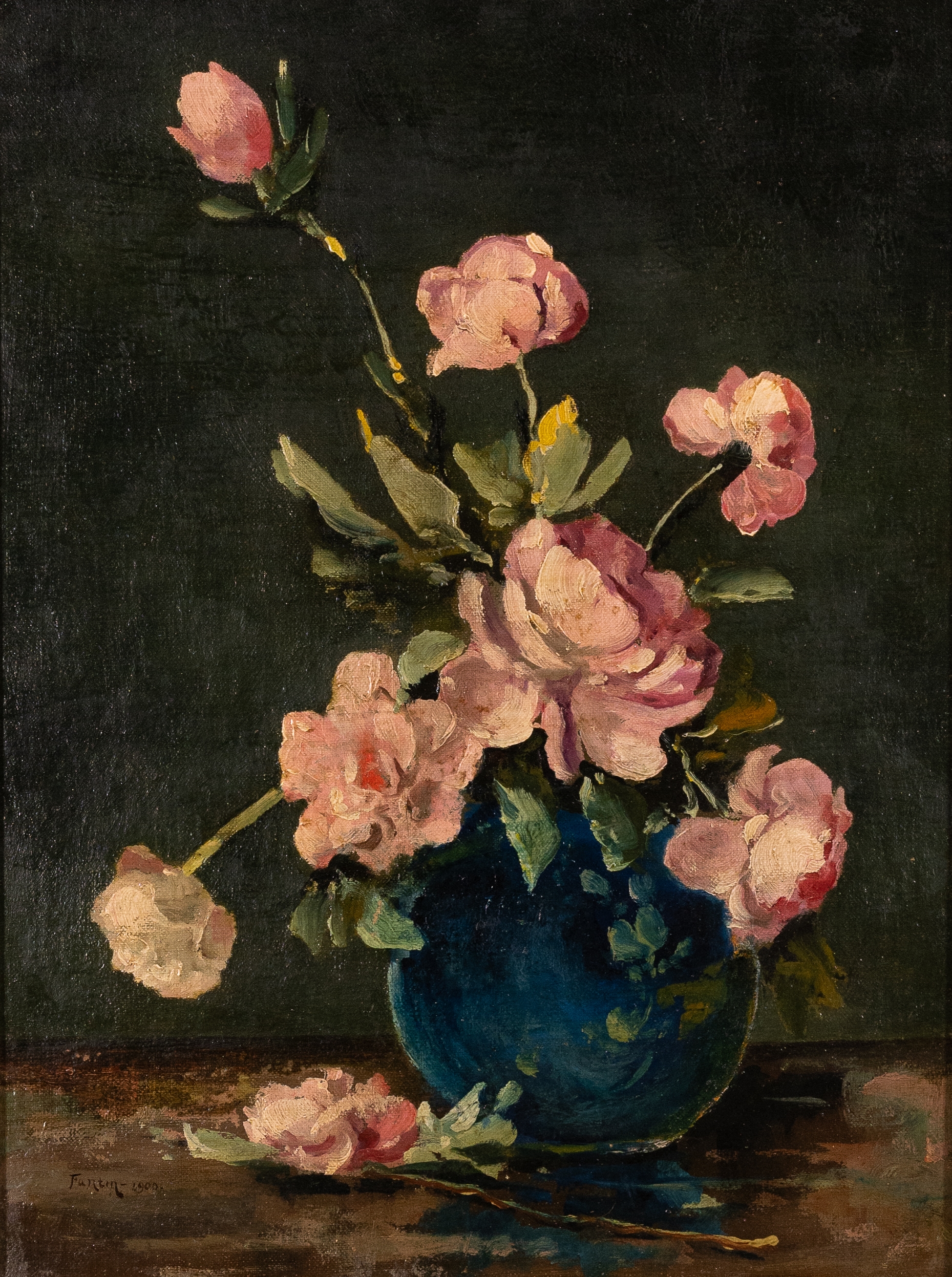 Artwork by Henri Fantin-Latour, Roses, Made of Oil On Canvas