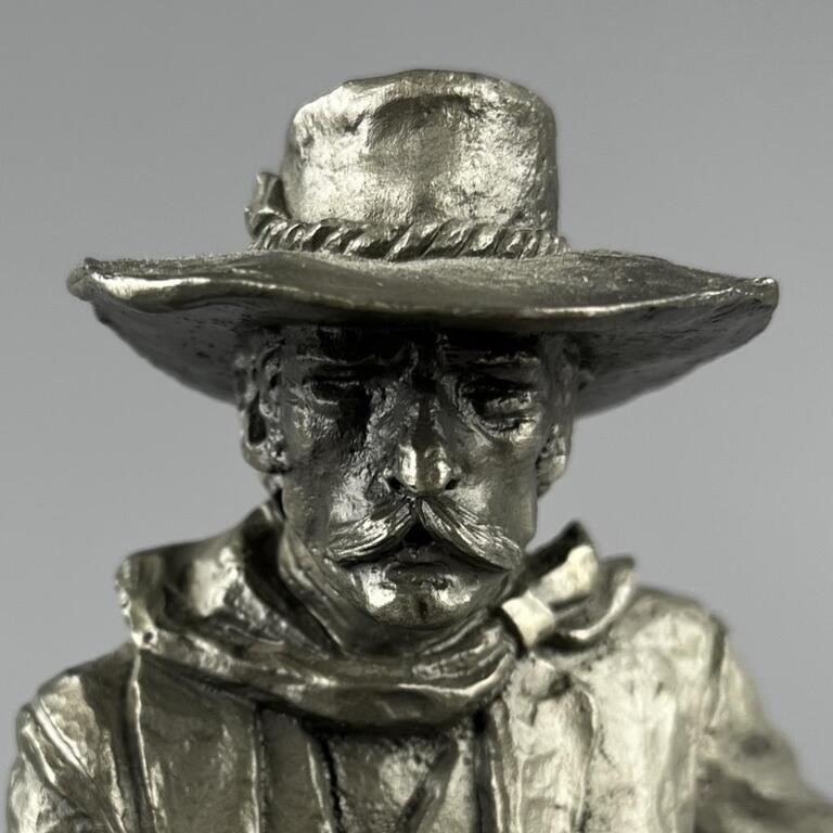 Artwork by Jim Ponter, The Gunfighter, Made of Pewter