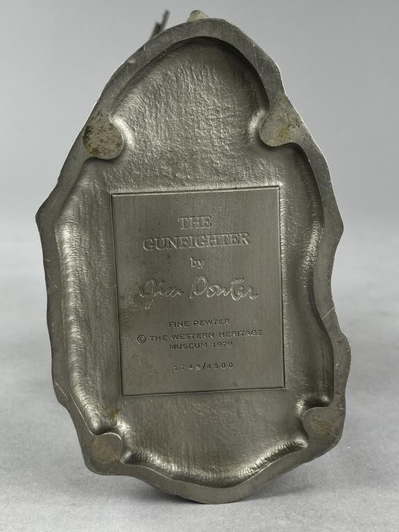 Artwork by Jim Ponter, The Gunfighter, Made of Pewter