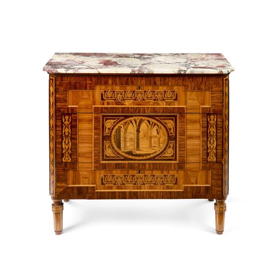 An Italian kingwood, tulipwood and fruitwood marquetry commode, circle of Giuseppe Maggiolini, circa 1785 - Giuseppe Maggiolini