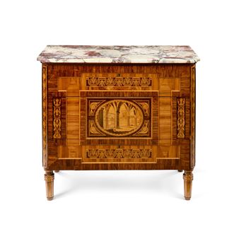 An Italian kingwood, tulipwood and fruitwood marquetry commode, circle of Giuseppe Maggiolini, circa 1785 - Giuseppe Maggiolini