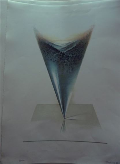 Composition with landscape - Alfred Bast